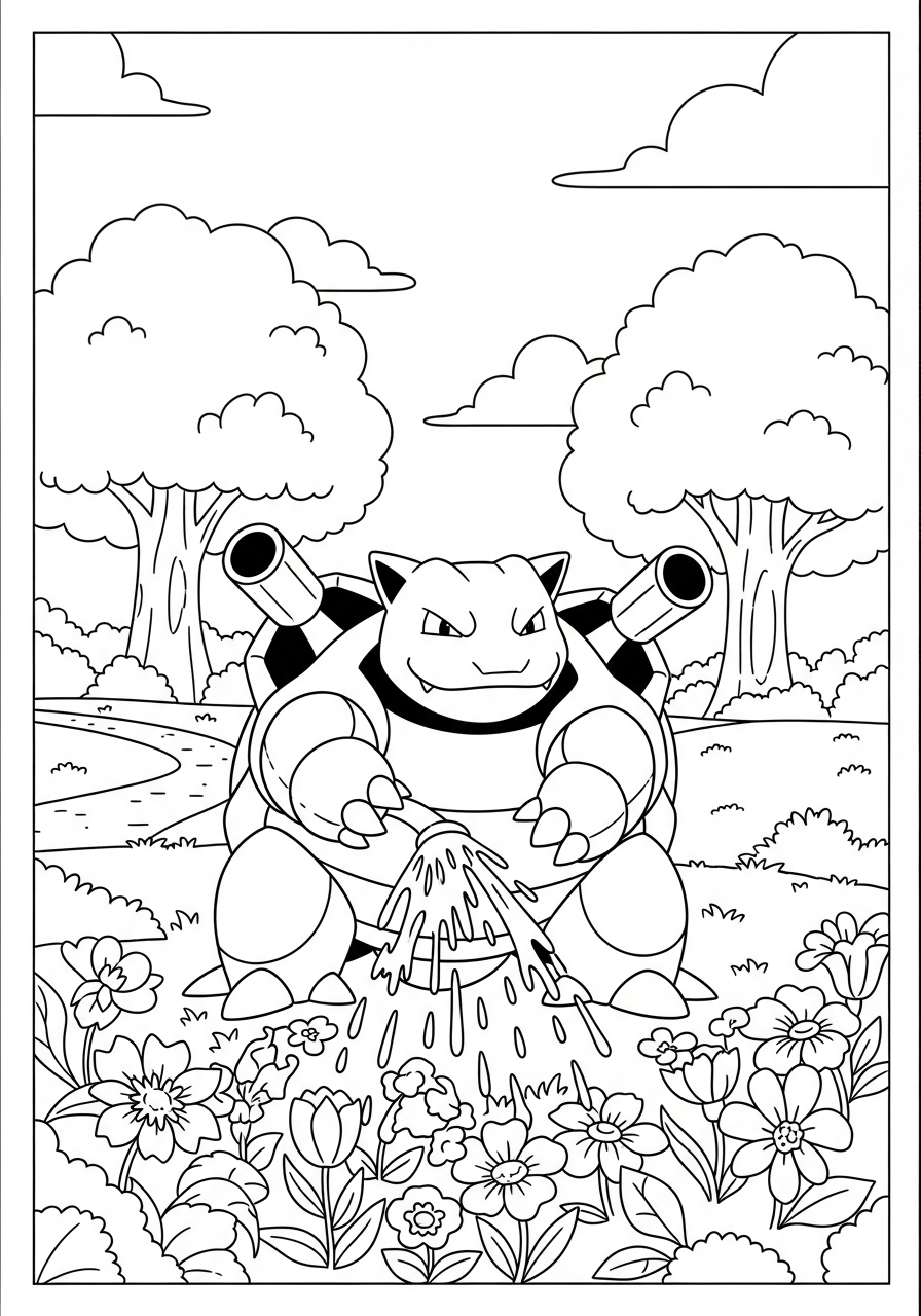 disegni Blastoise da colorare online
