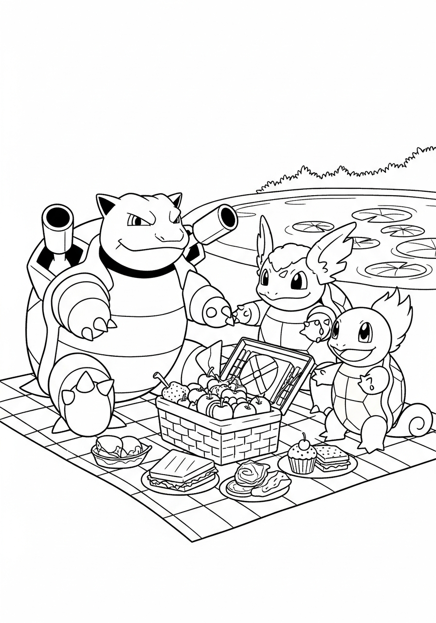 disegni da colorare Blastoise pdf