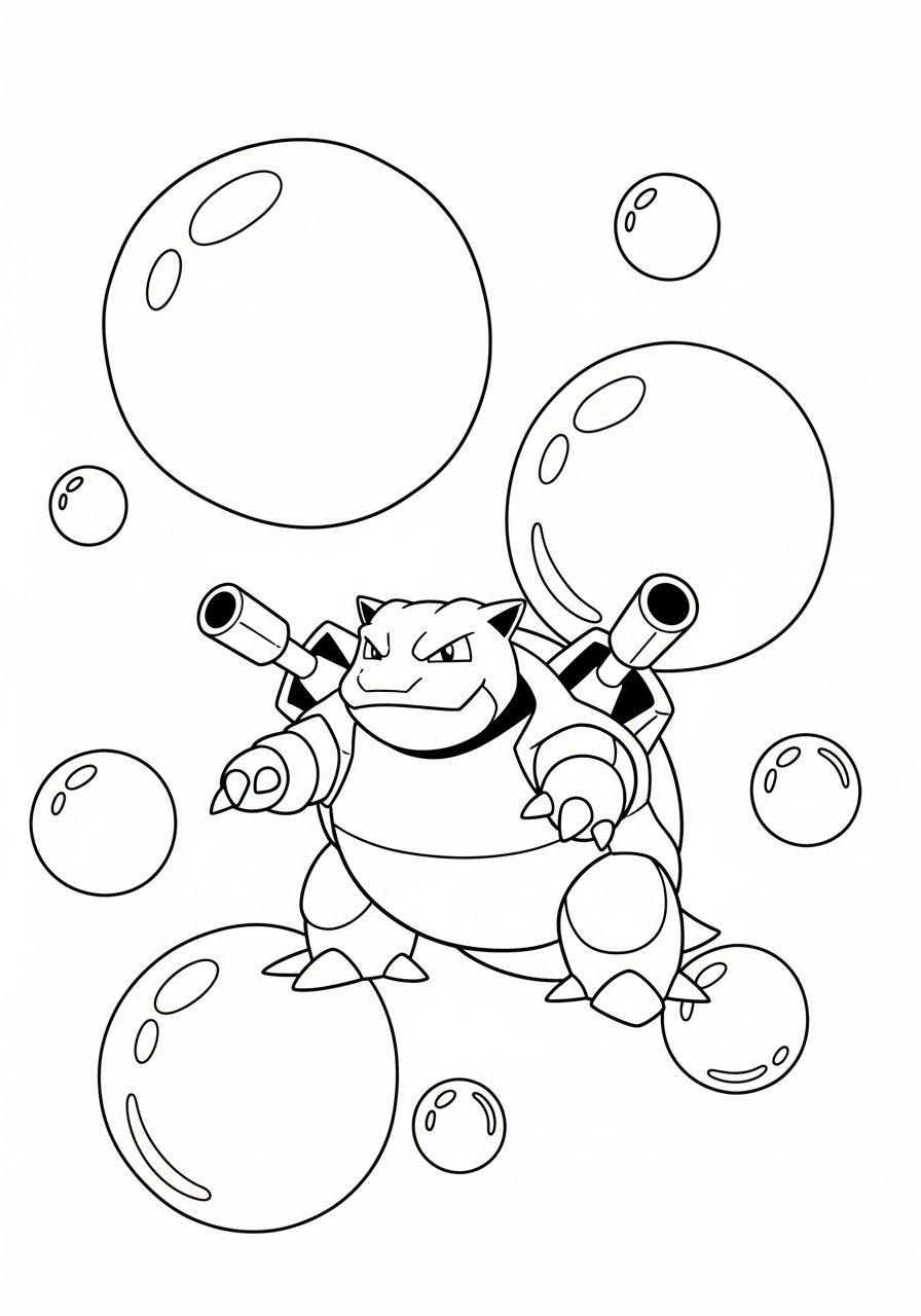 stampe da colorare per bambini Blastoise