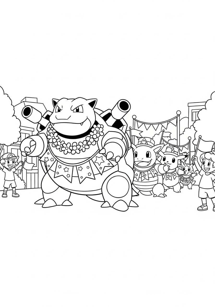 immagine da colorare Blastoise