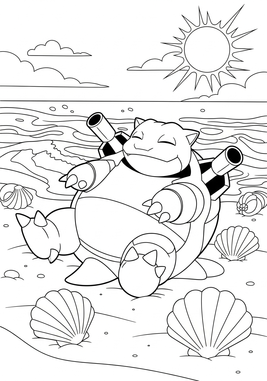 immagini di Blastoise da colorare per bambini