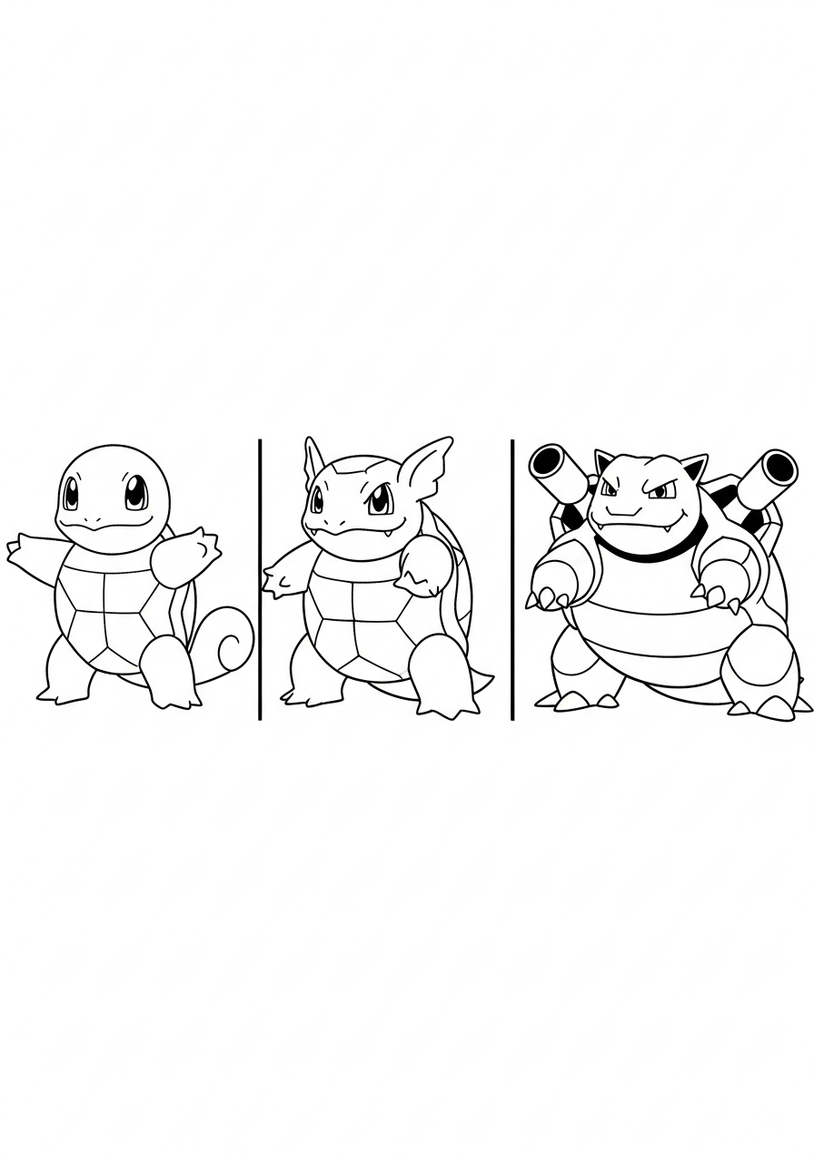 Blastoise da colorare e stampare 1