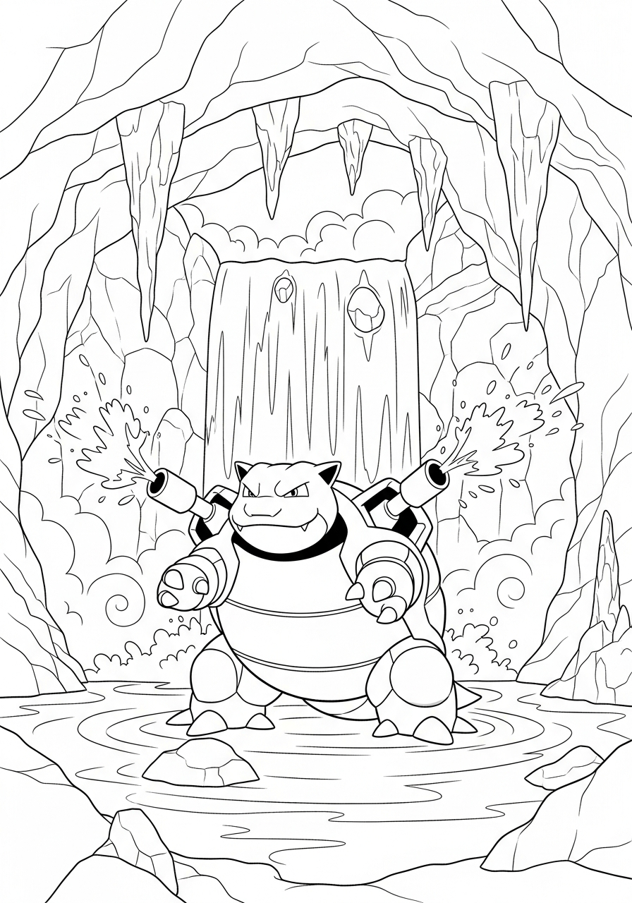 da colorare Blastoise disegno facile bambini 1