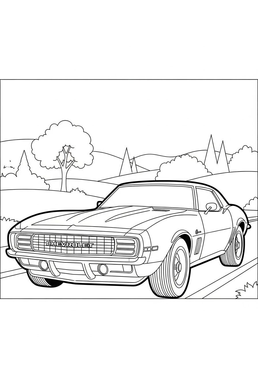 Chevrolet 22 disegni da colorare Chevrolet per bambini