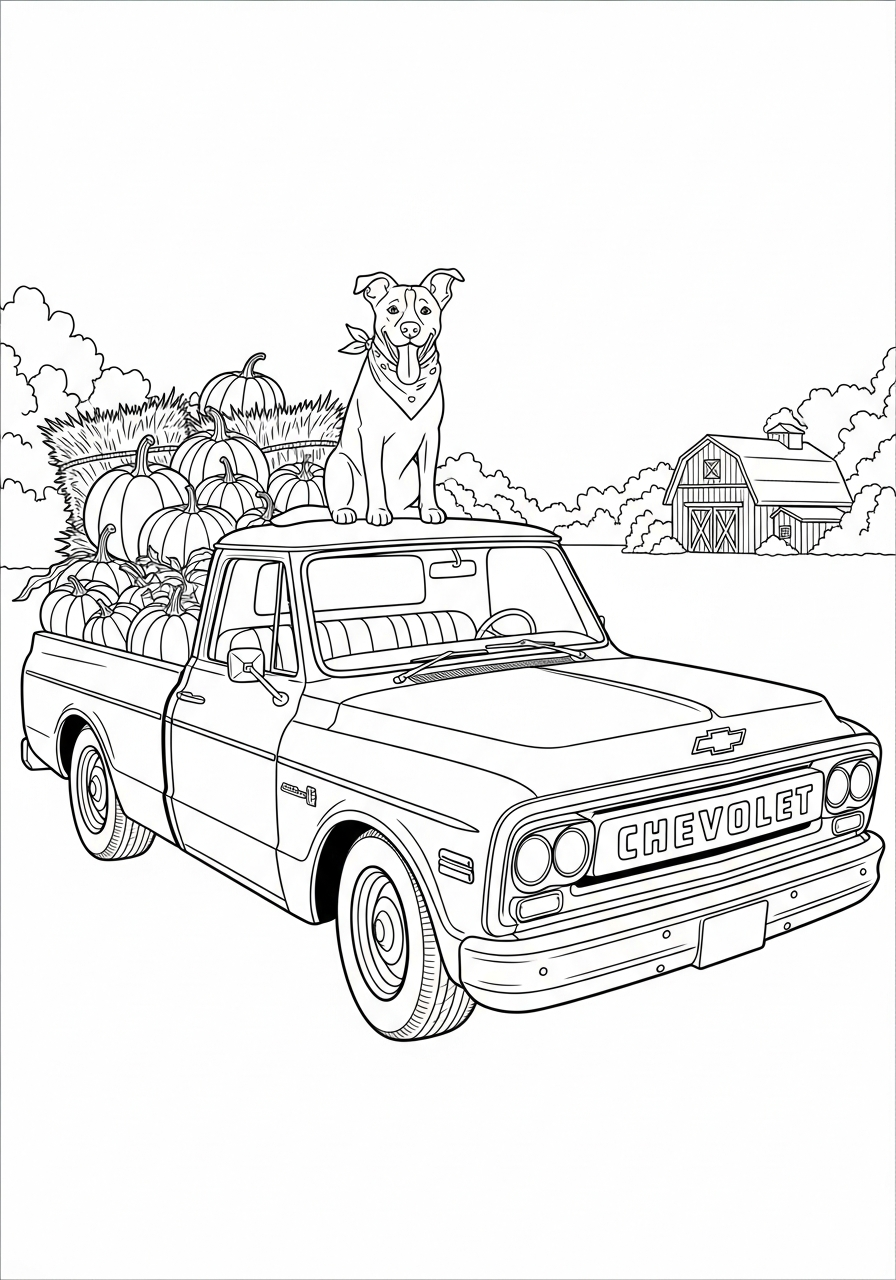 Chevrolet 9 immagini da stampare e colorare di Chevrolet