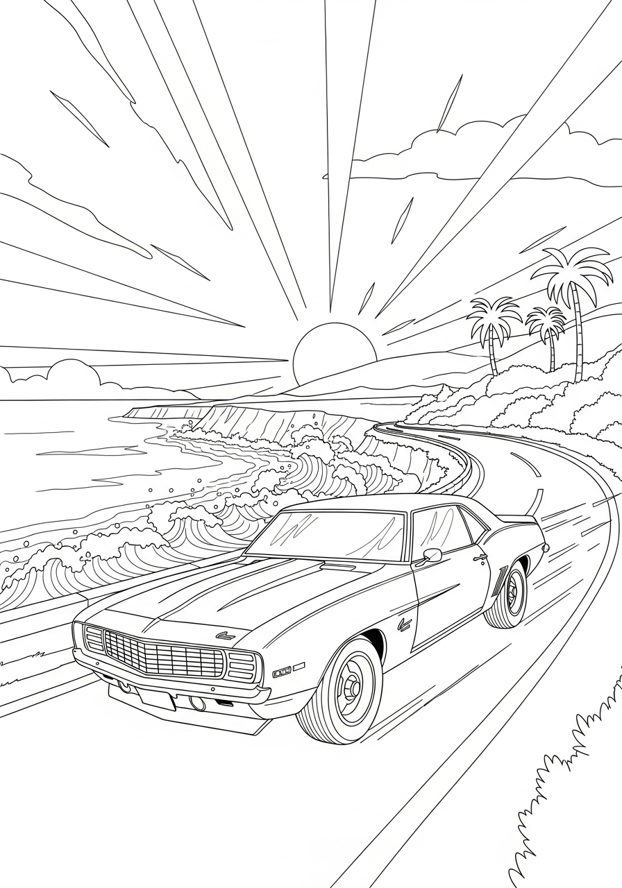 Chevrolet 21 disegni facili di Chevrolet da colorare