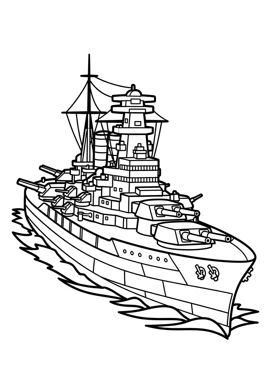 Corazzata da colorare e stampare pdf