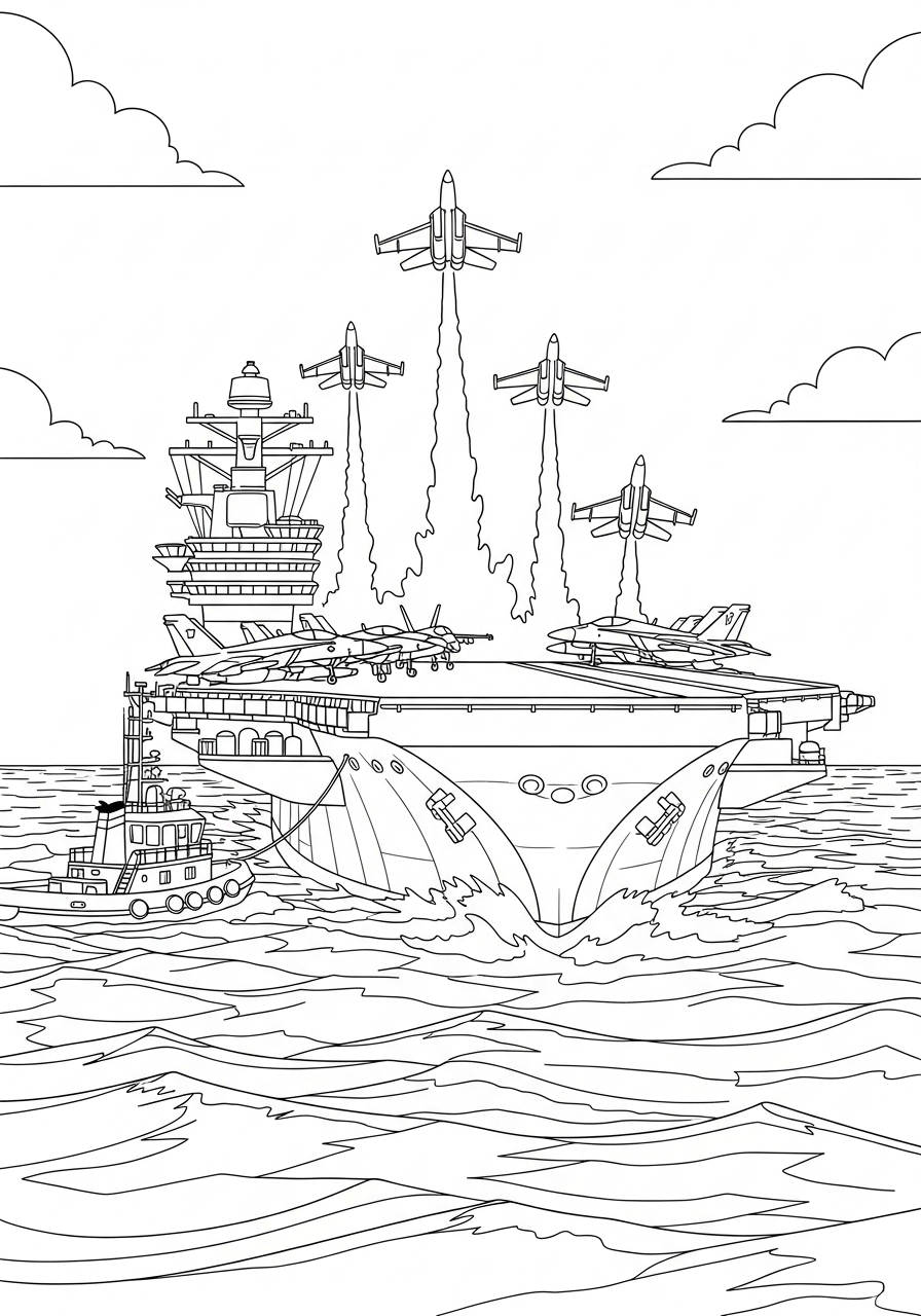 disegni Corazzata facili da colorare