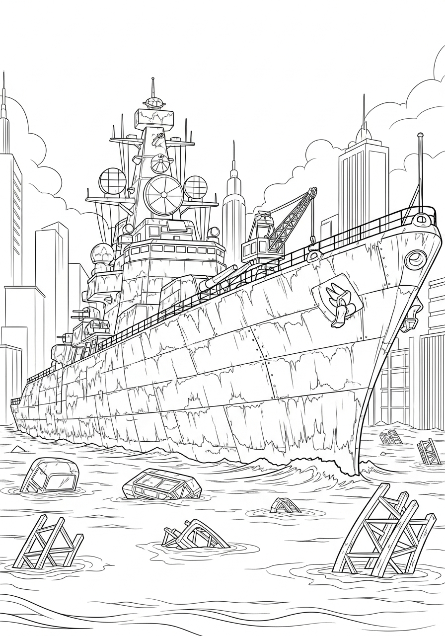 Corazzata da colorare pdf