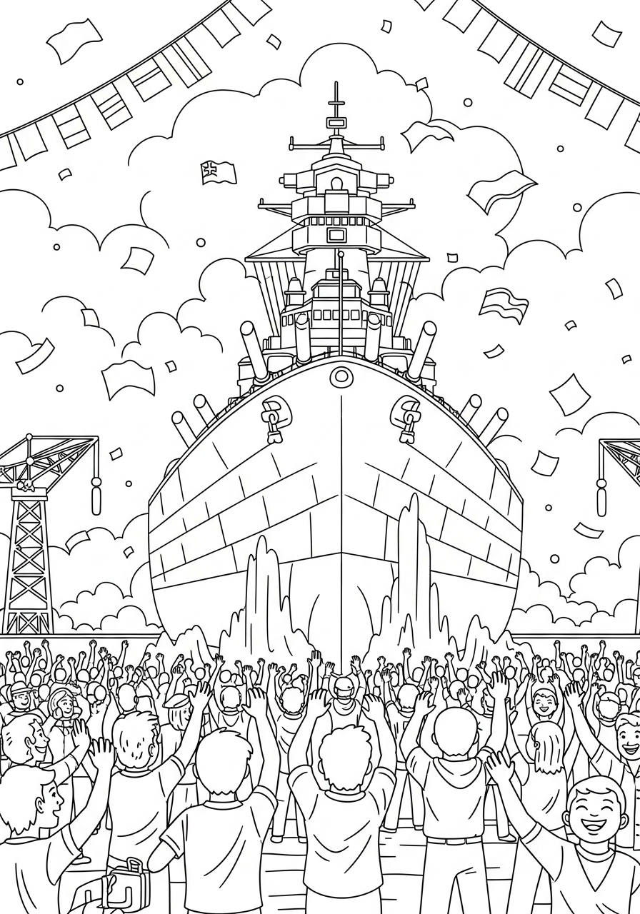 immagini da stampare e colorare di Corazzata