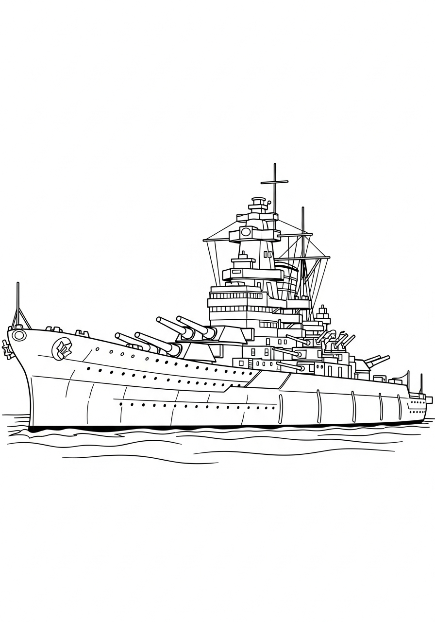 disegni da colorare Corazzata da stampare 1