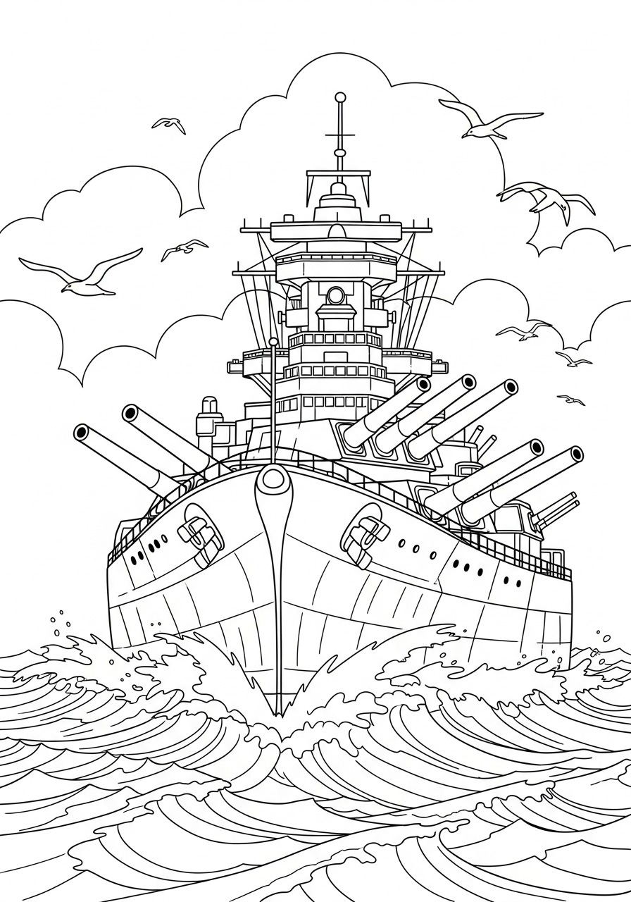 immagine da colorare Corazzata