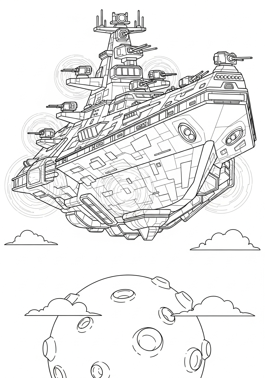 immagini da stampare e colorare di Corazzata 1