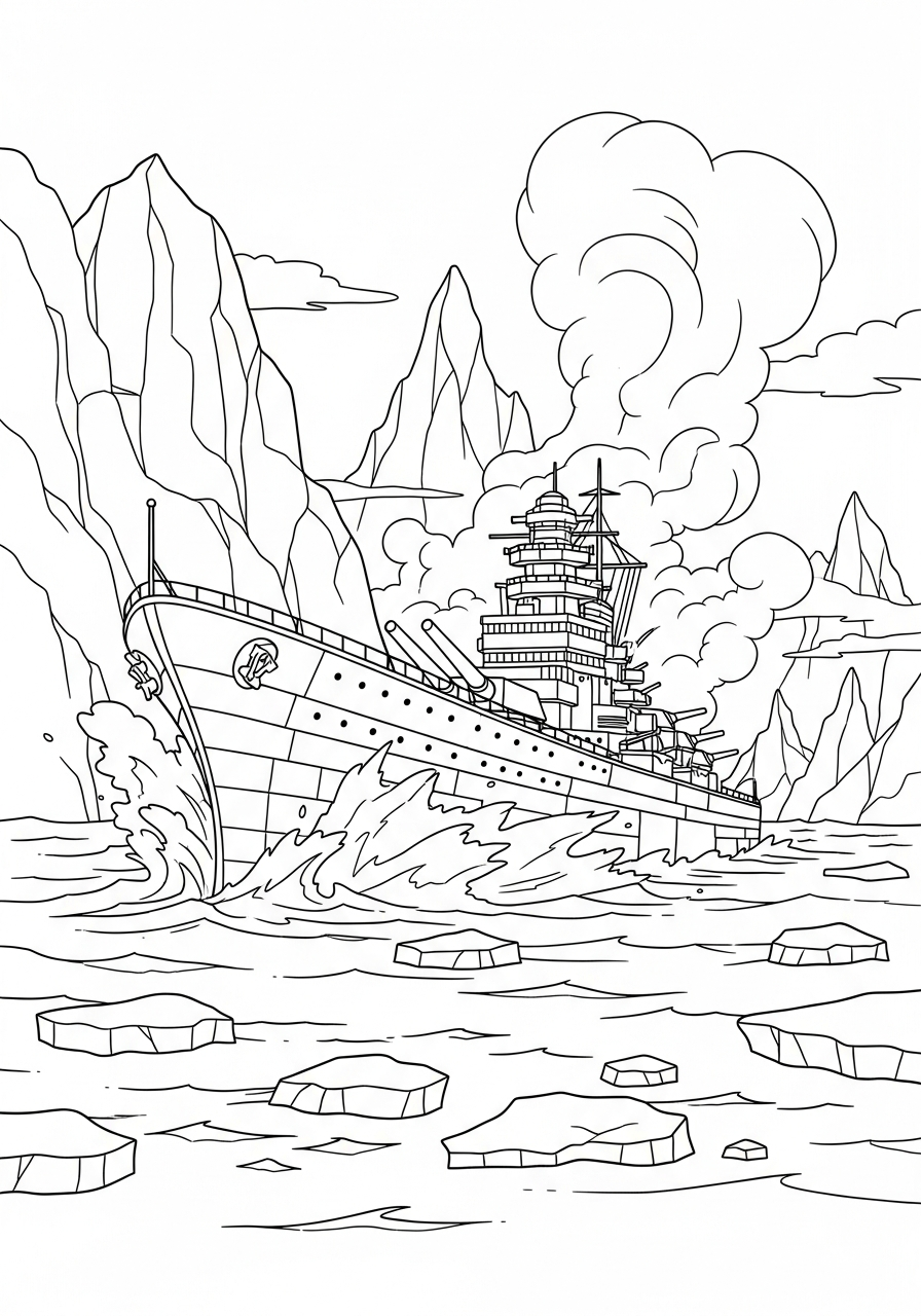 immagini di Corazzata da colorare e stampare