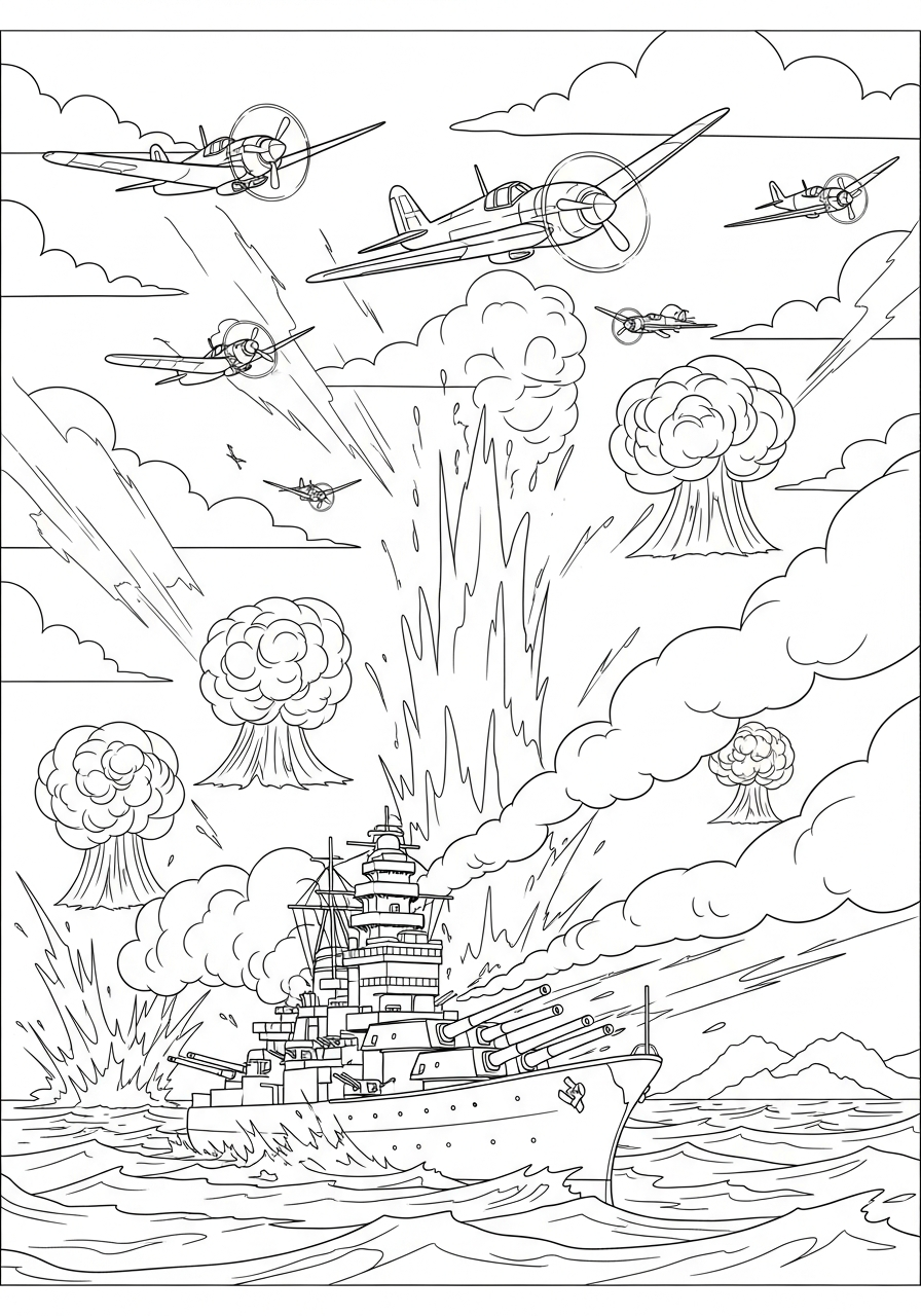 immagini Corazzata da colorare e stampare