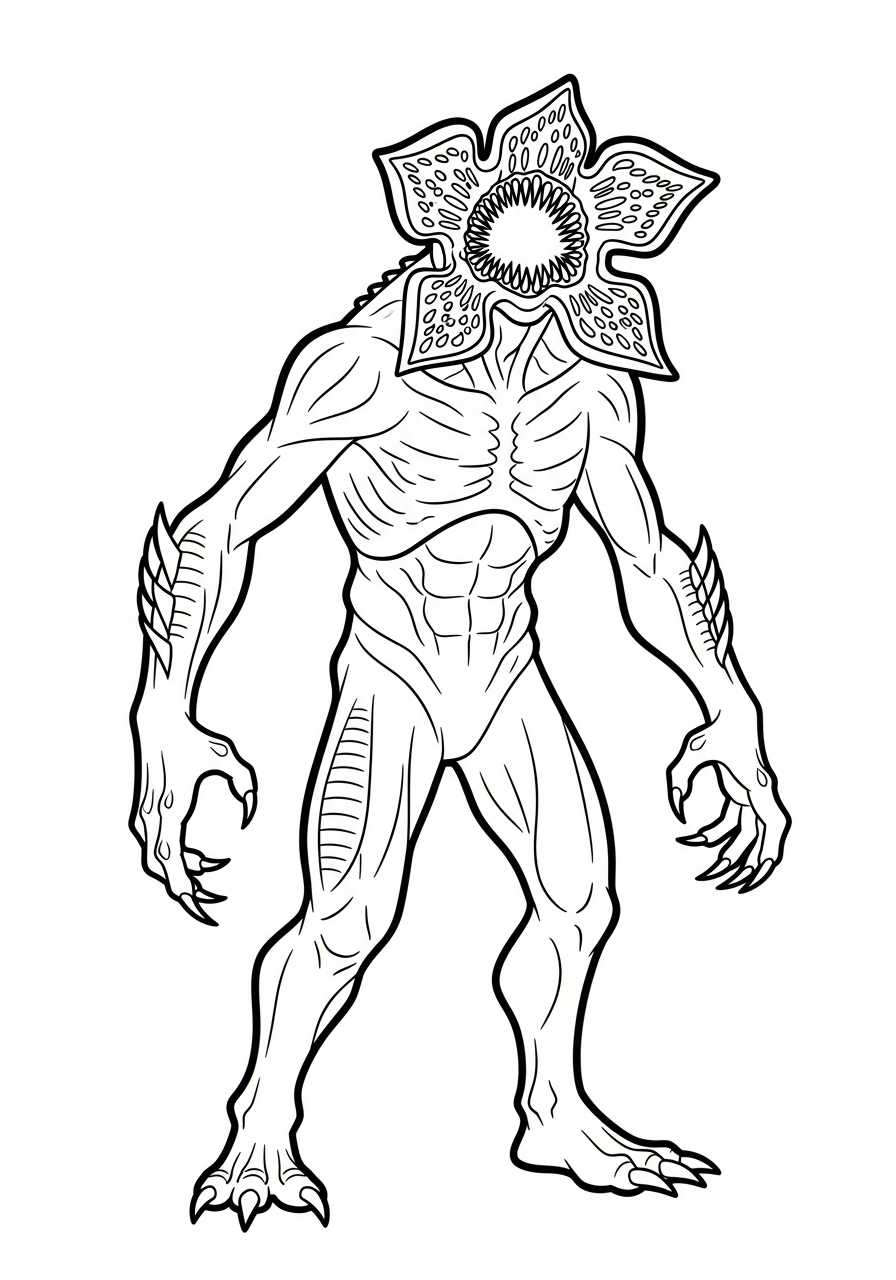 Demogorgon 25 disegno Demogorgon da colorare per bambini