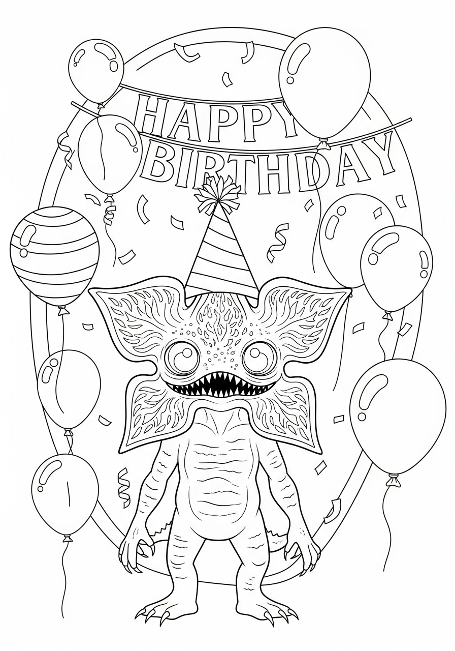 Demogorgon 16 disegni da stampare e colorare Demogorgon 2