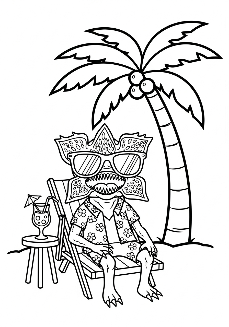 Demogorgon 8 Demogorgon da colorare facile