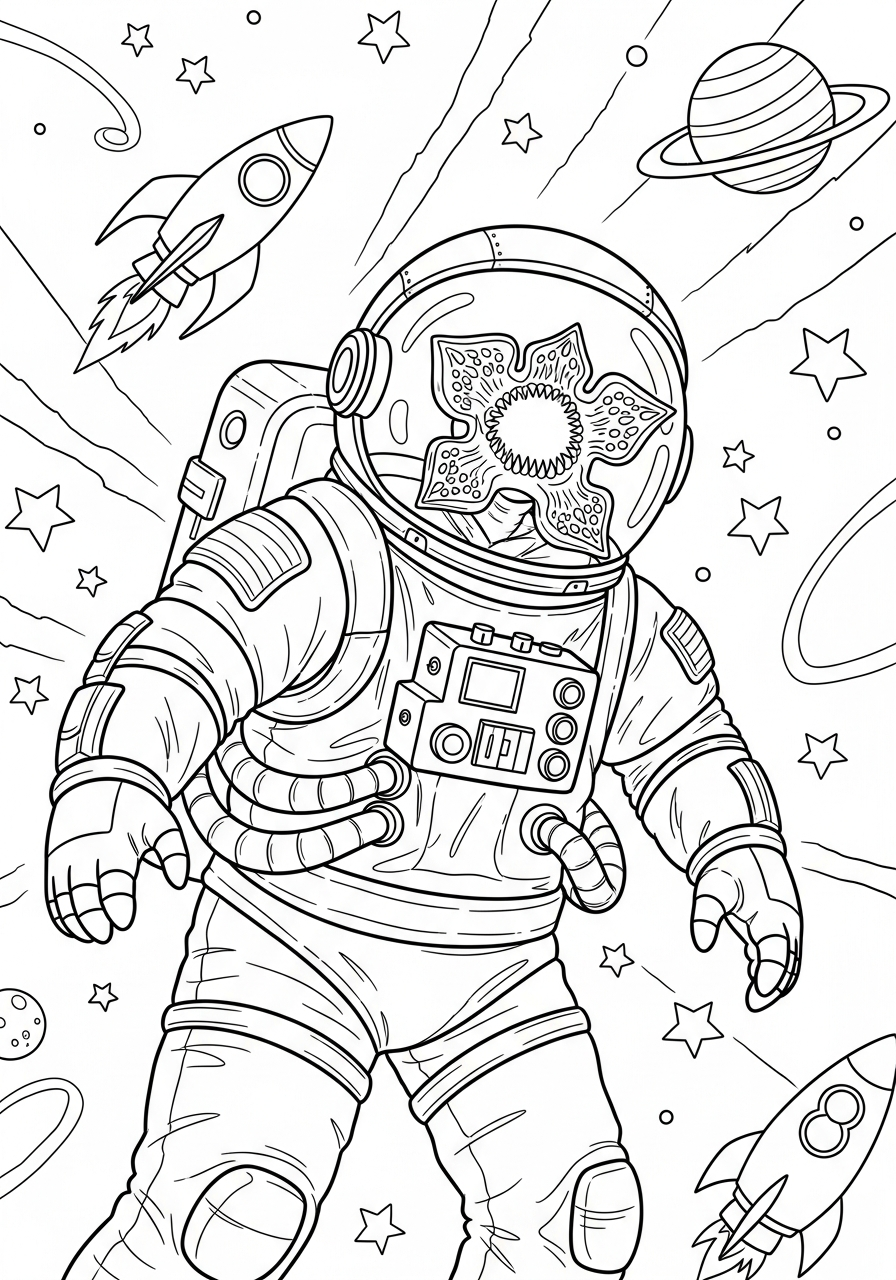 Demogorgon 5 disegni di Demogorgon da colorare per bambini