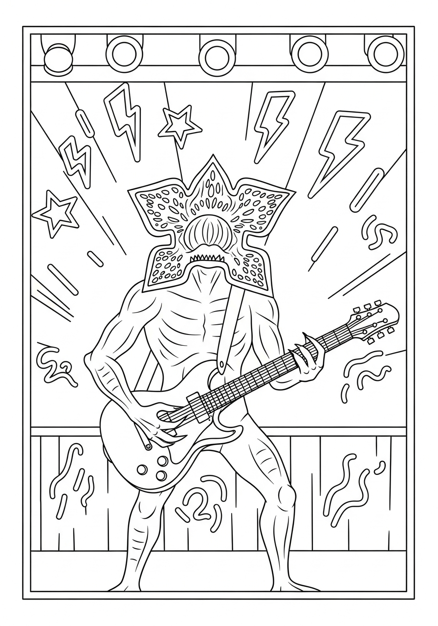 Demogorgon 4 Demogorgon da colorare pdf gratis