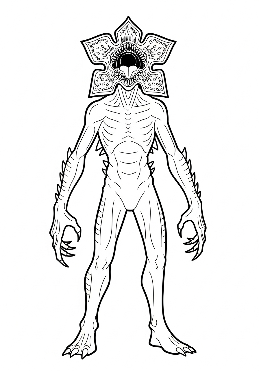 Demogorgon 3 disegni da stampare e colorare Demogorgon