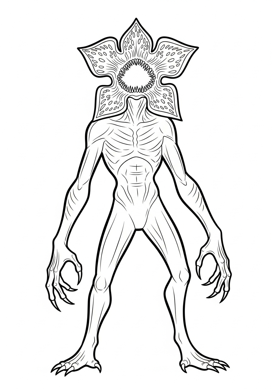 Demogorgon 2 Demogorgon da colorare e stampare a4