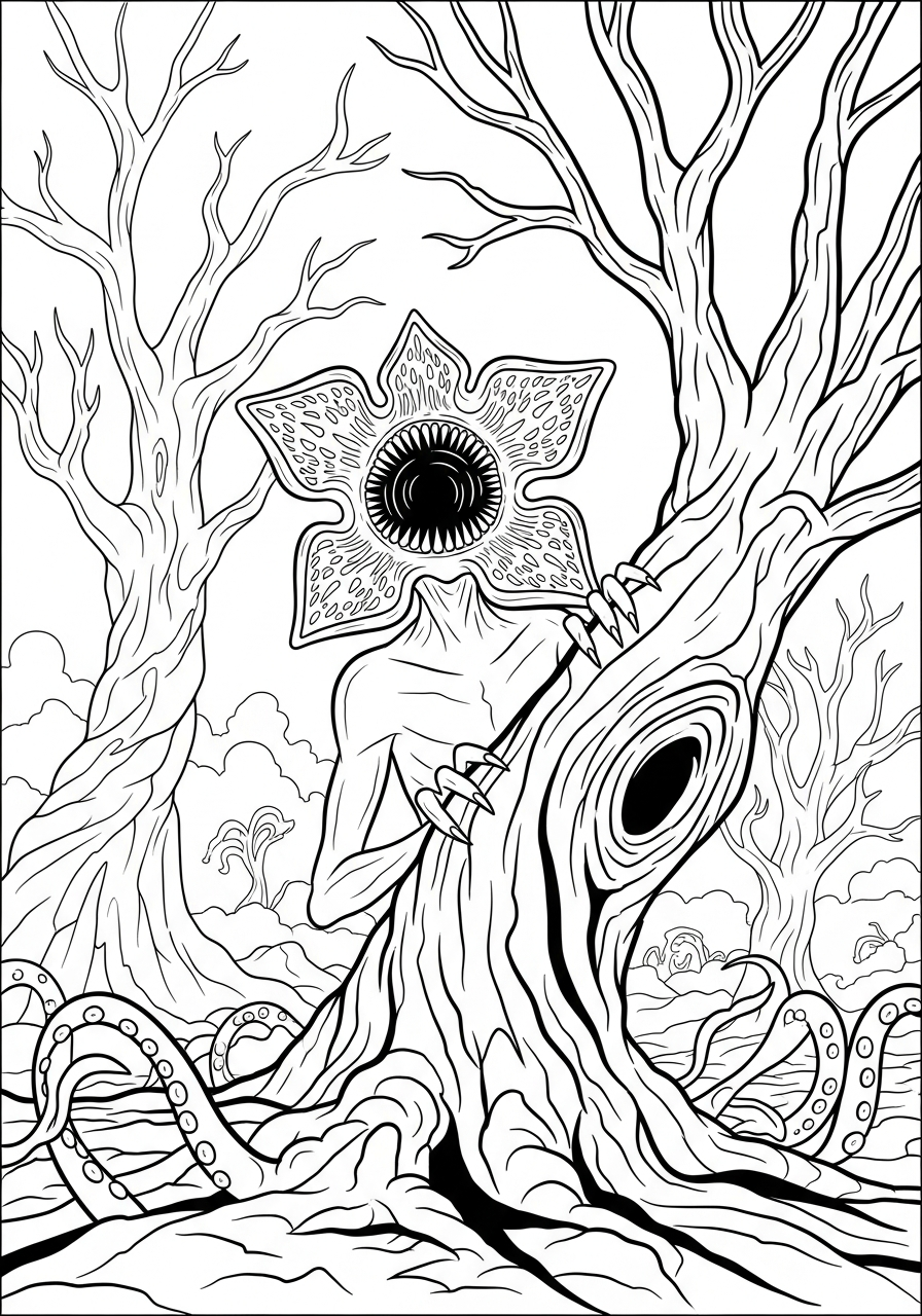 Demogorgon 22 disegno di Demogorgon da stampare e colorare