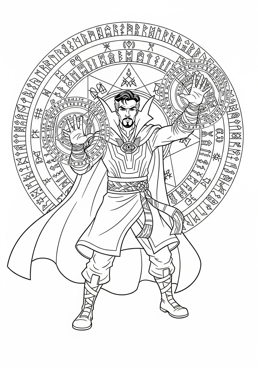 disegni Doctor Strange da colorare e stampare 2