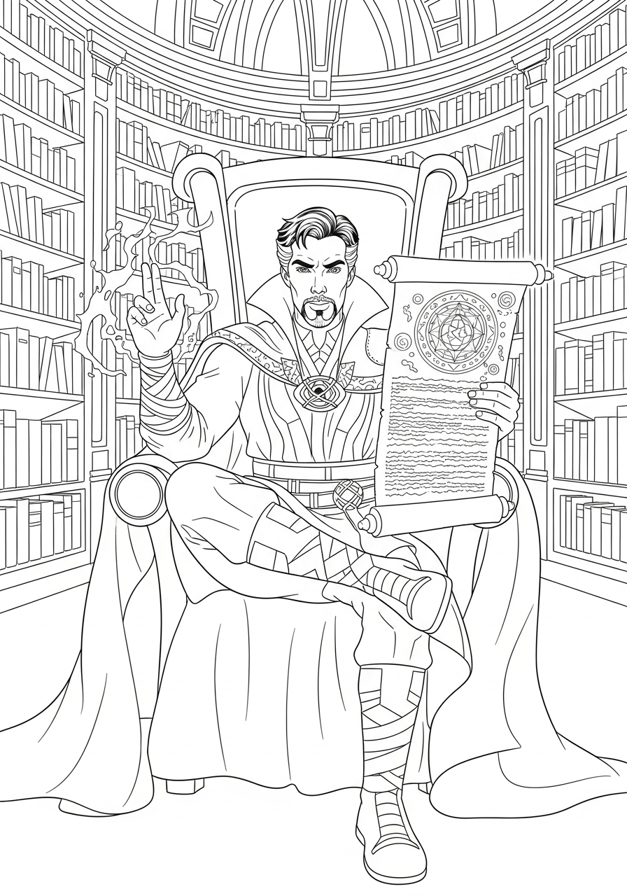 disegni Doctor Strange da colorare e stampare 1