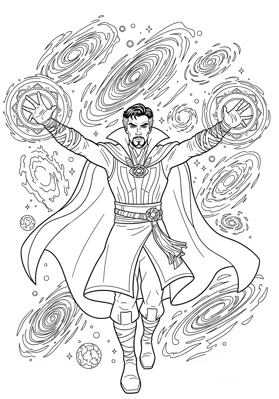disegni Doctor Strange da colorare e stampare