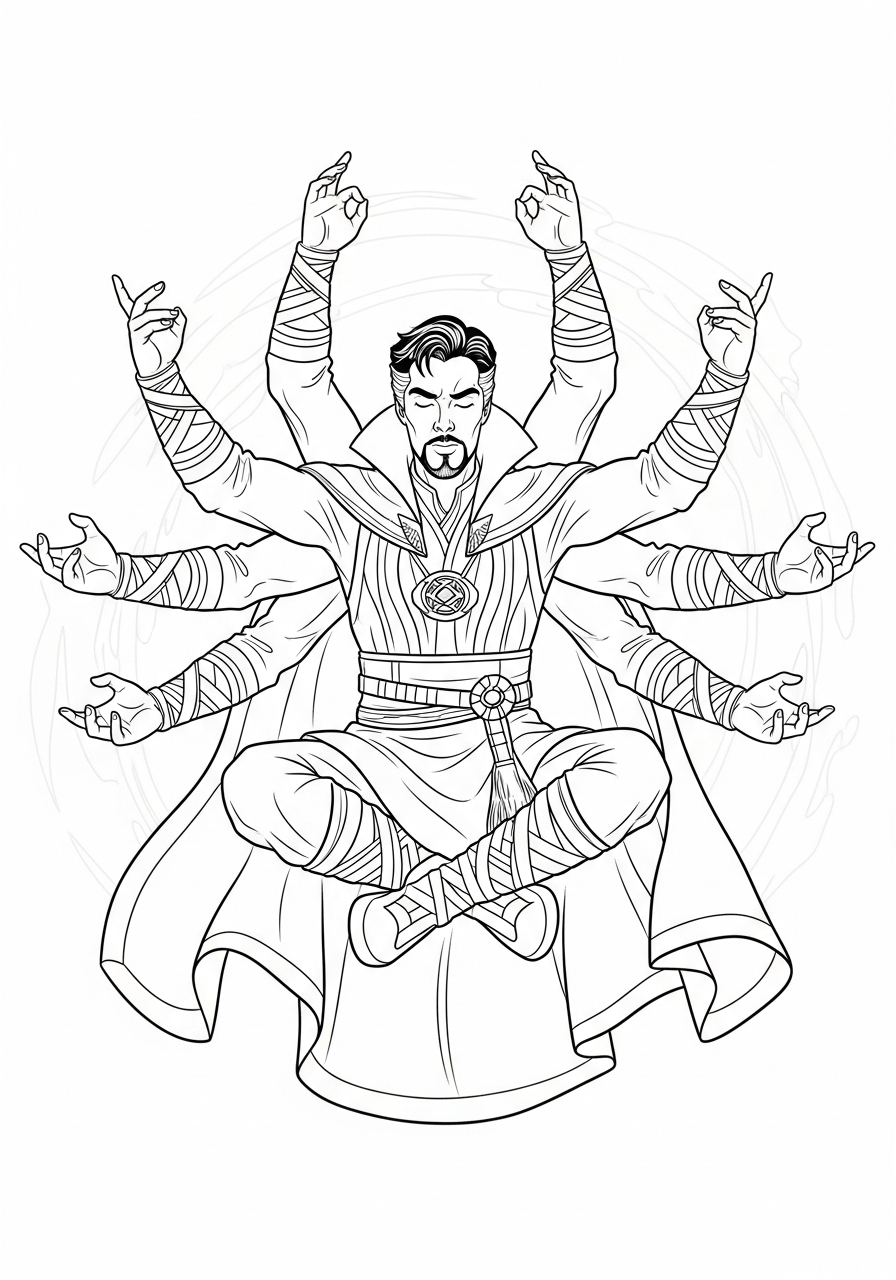 disegno Doctor Strange da colorare per bambini