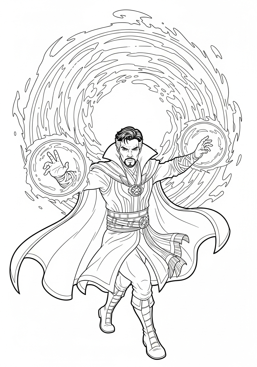 Doctor Strange immagini da colorare per bambini