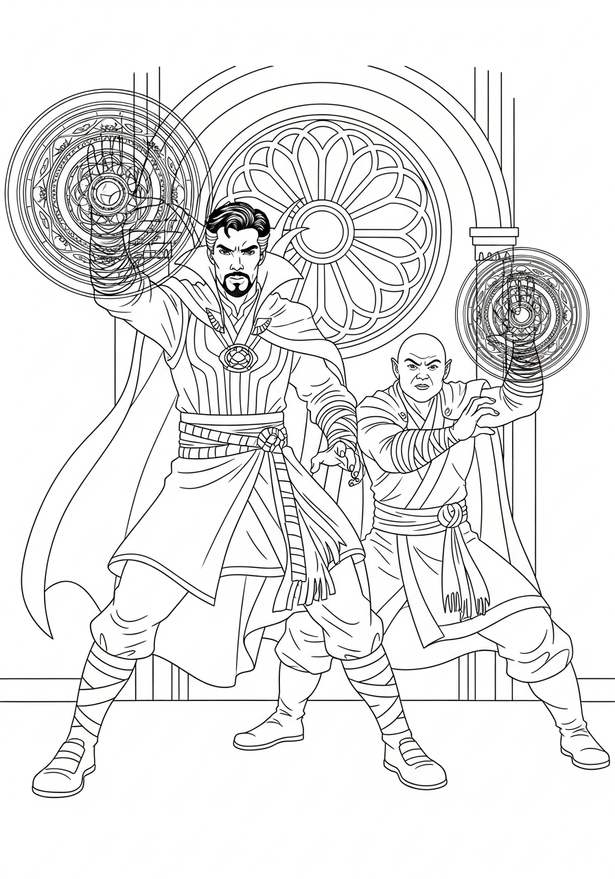 pdf stampare Doctor Strange da colorare