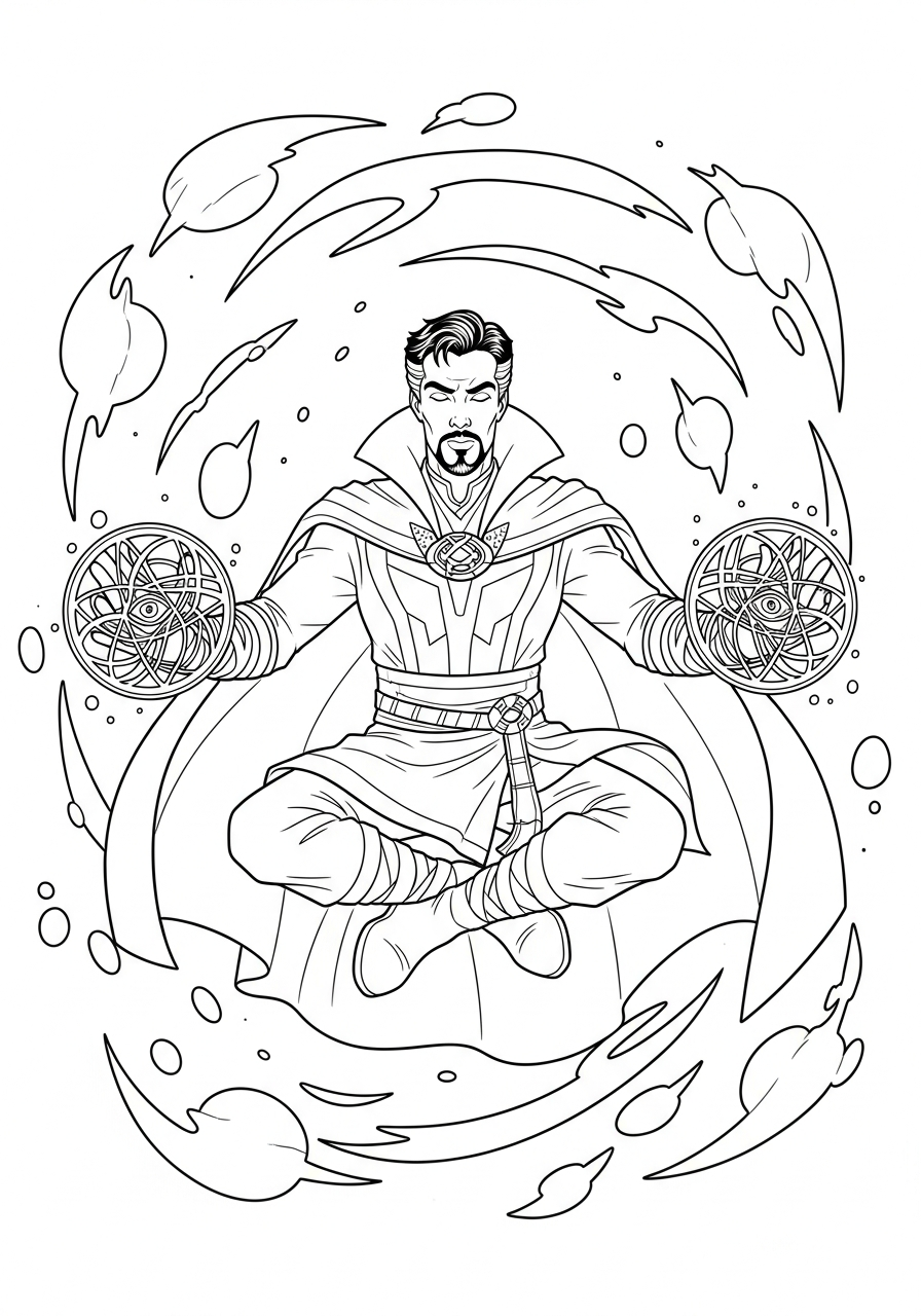Doctor Strange da colorare bambini
