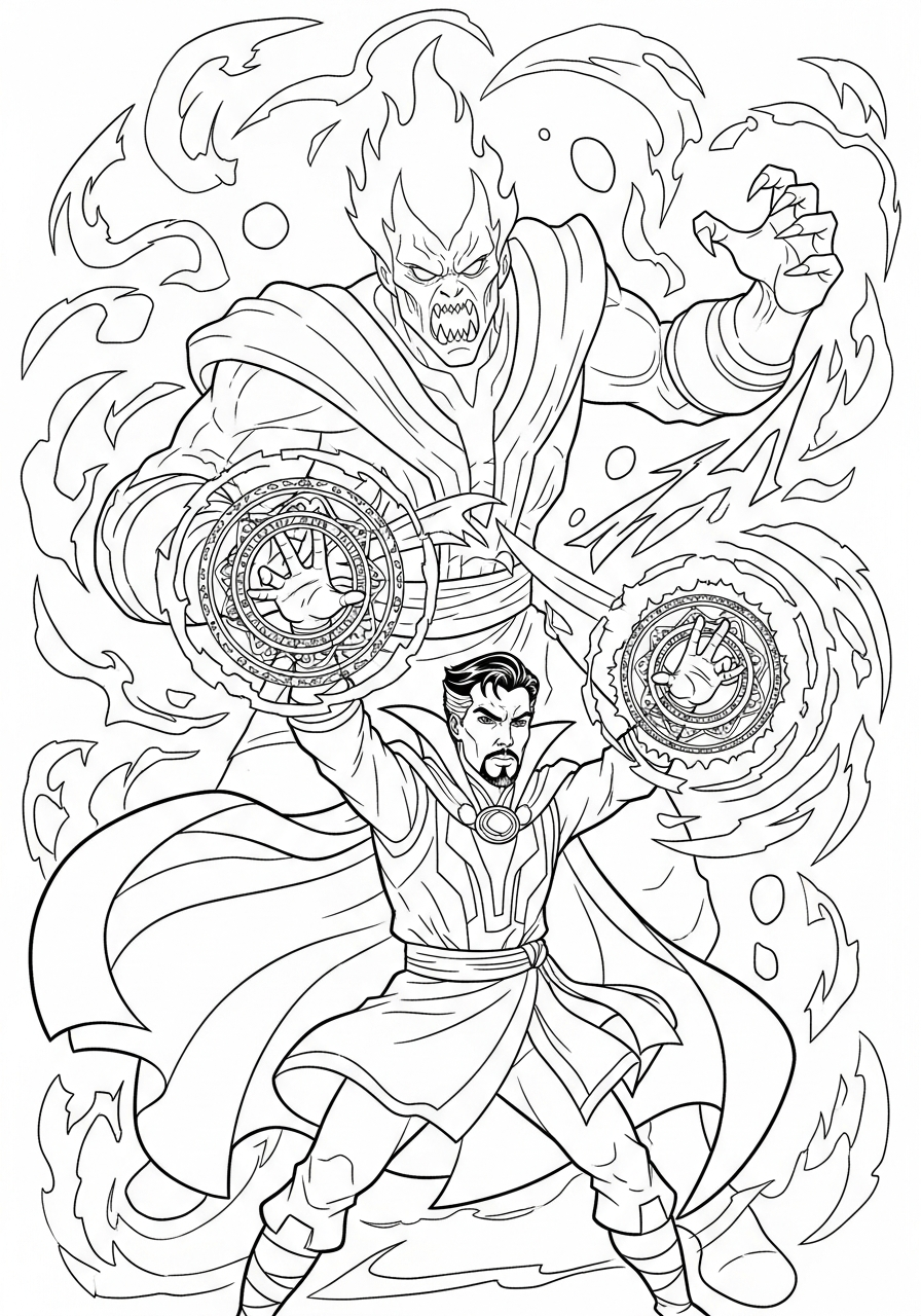 disegni Doctor Strange da colorare gratis