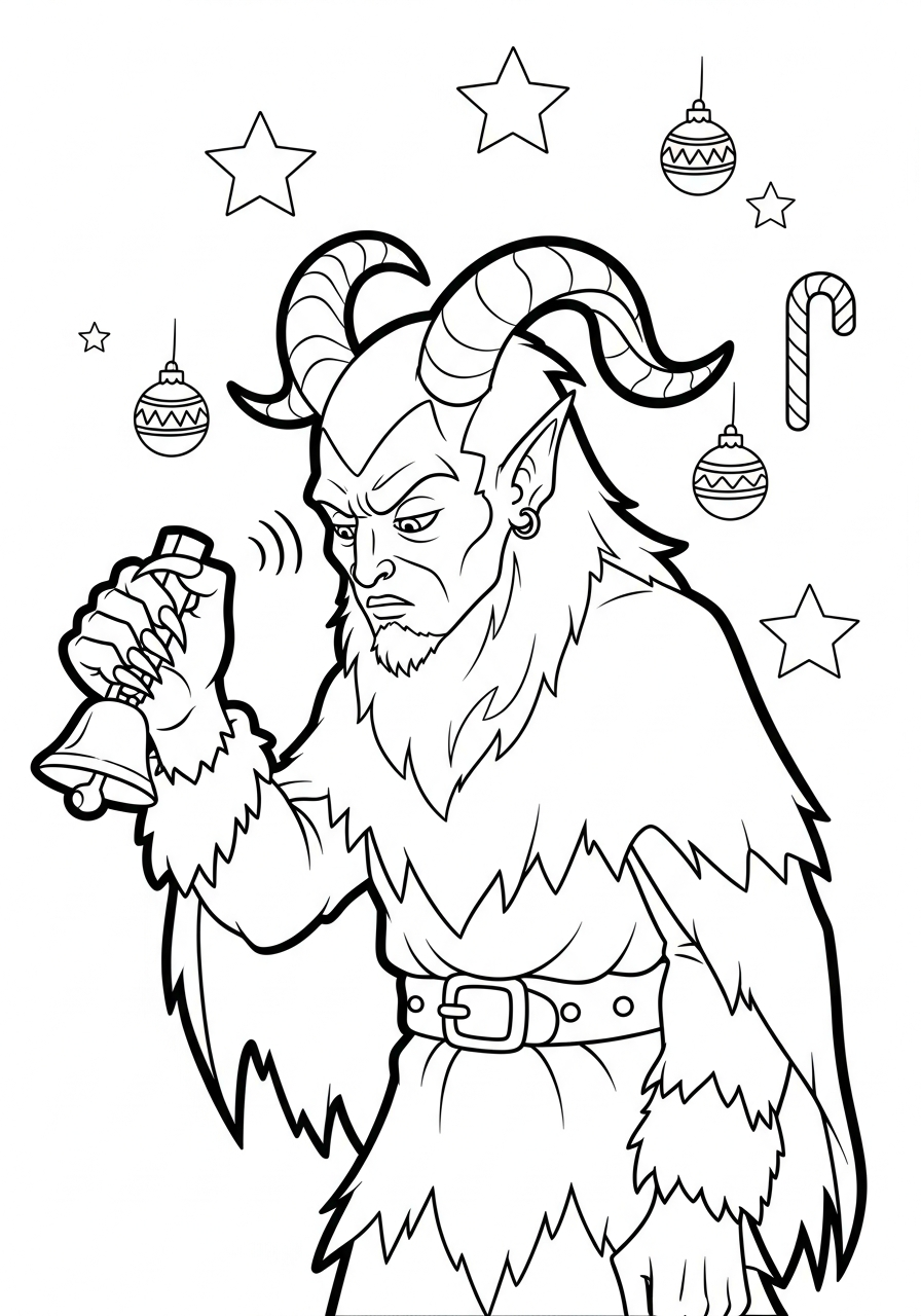 disegni Krampus da colorare e stampare 1