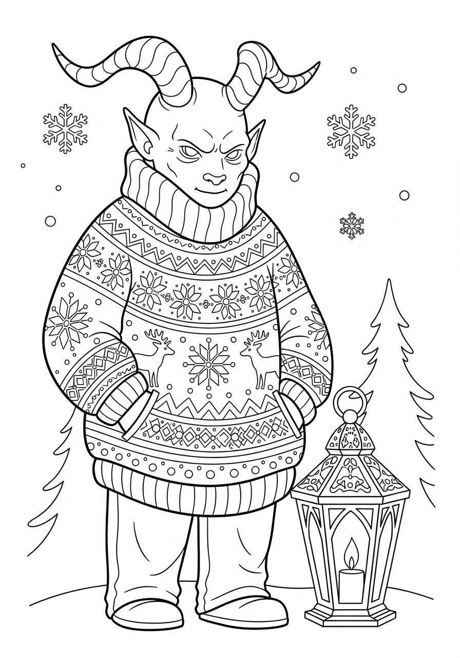 Krampus immagini da colorare per bambini