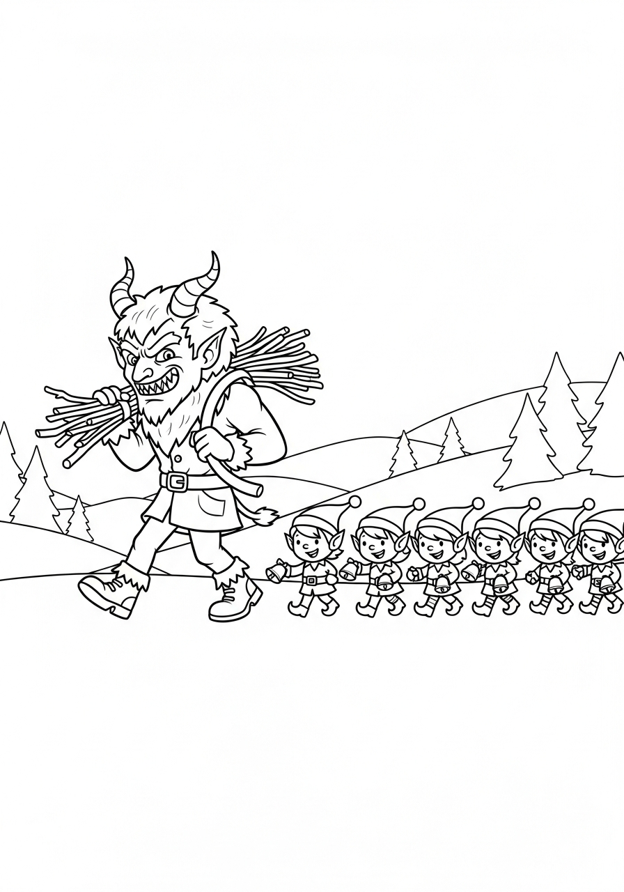 Krampus disegno da colorare