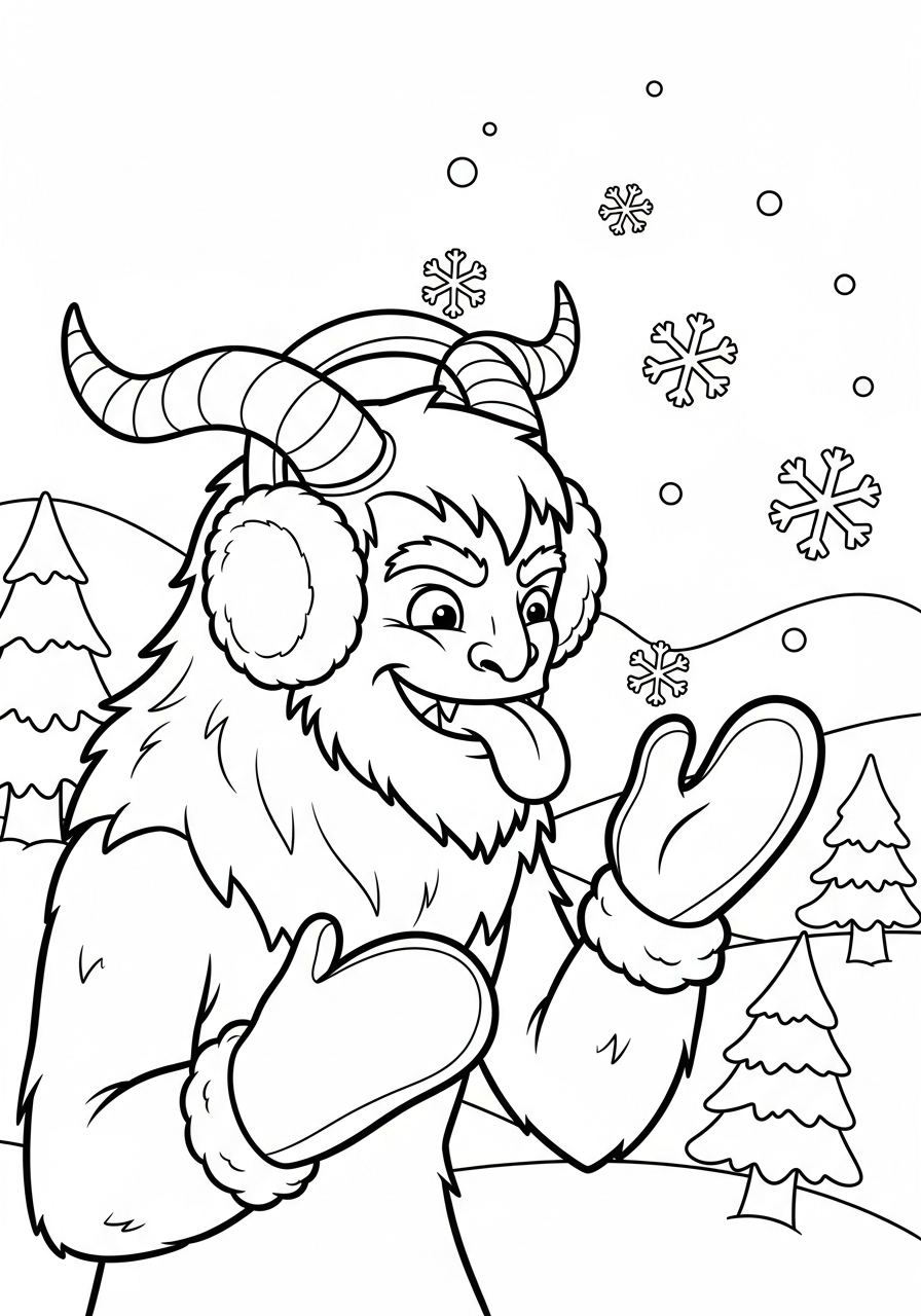 disegni di Krampus da colorare