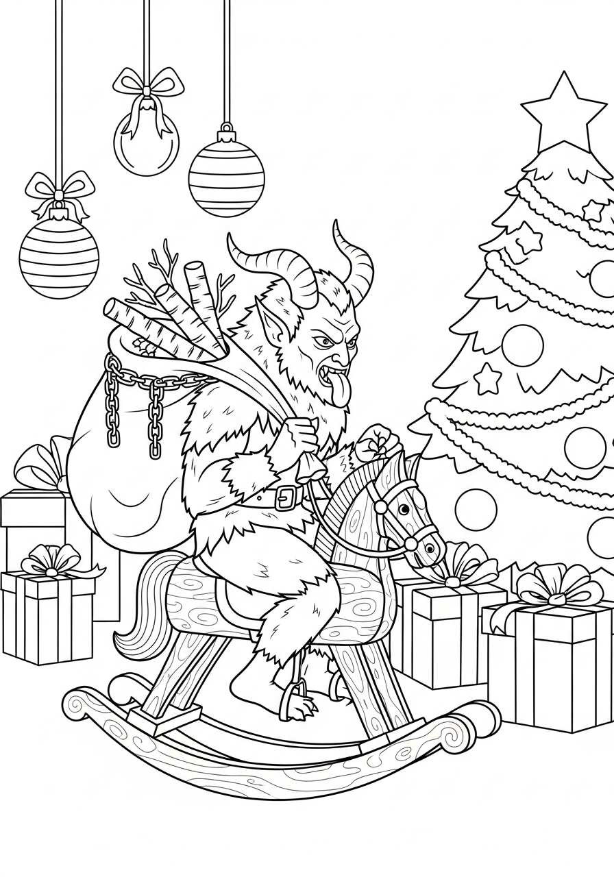 disegni Krampus da colorare e stampare