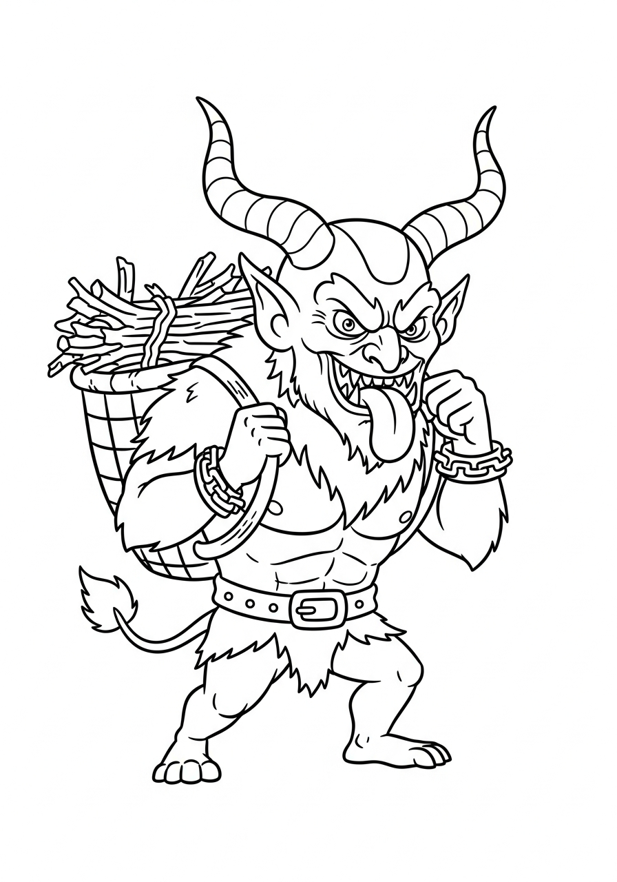 da colorare Krampus disegno facile bambini