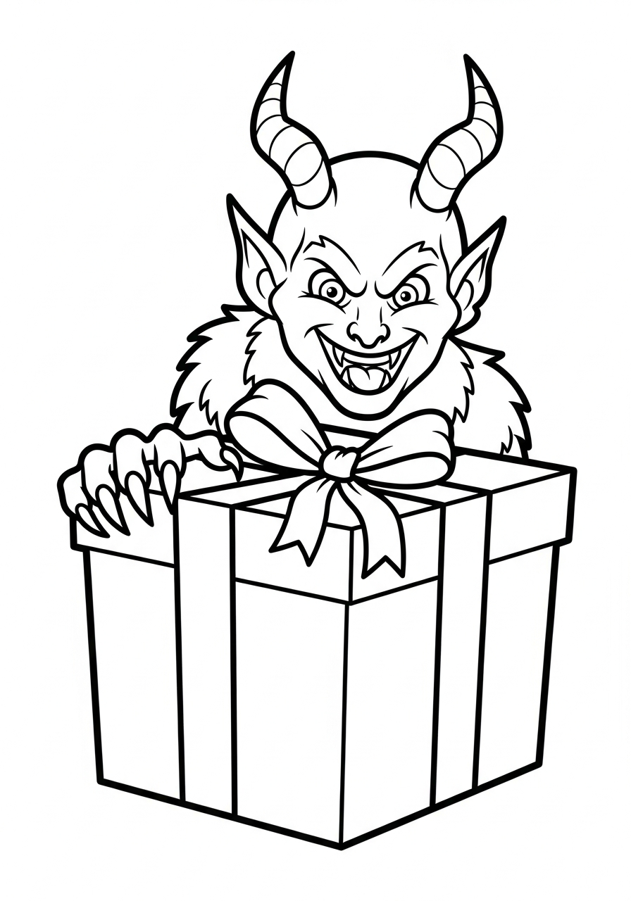 disegni Krampus facili da colorare