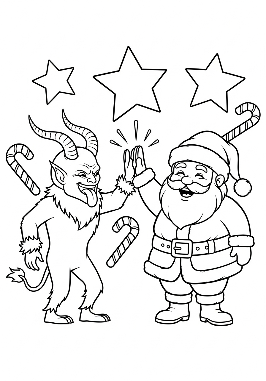 disegni di Krampus da colorare per bambini