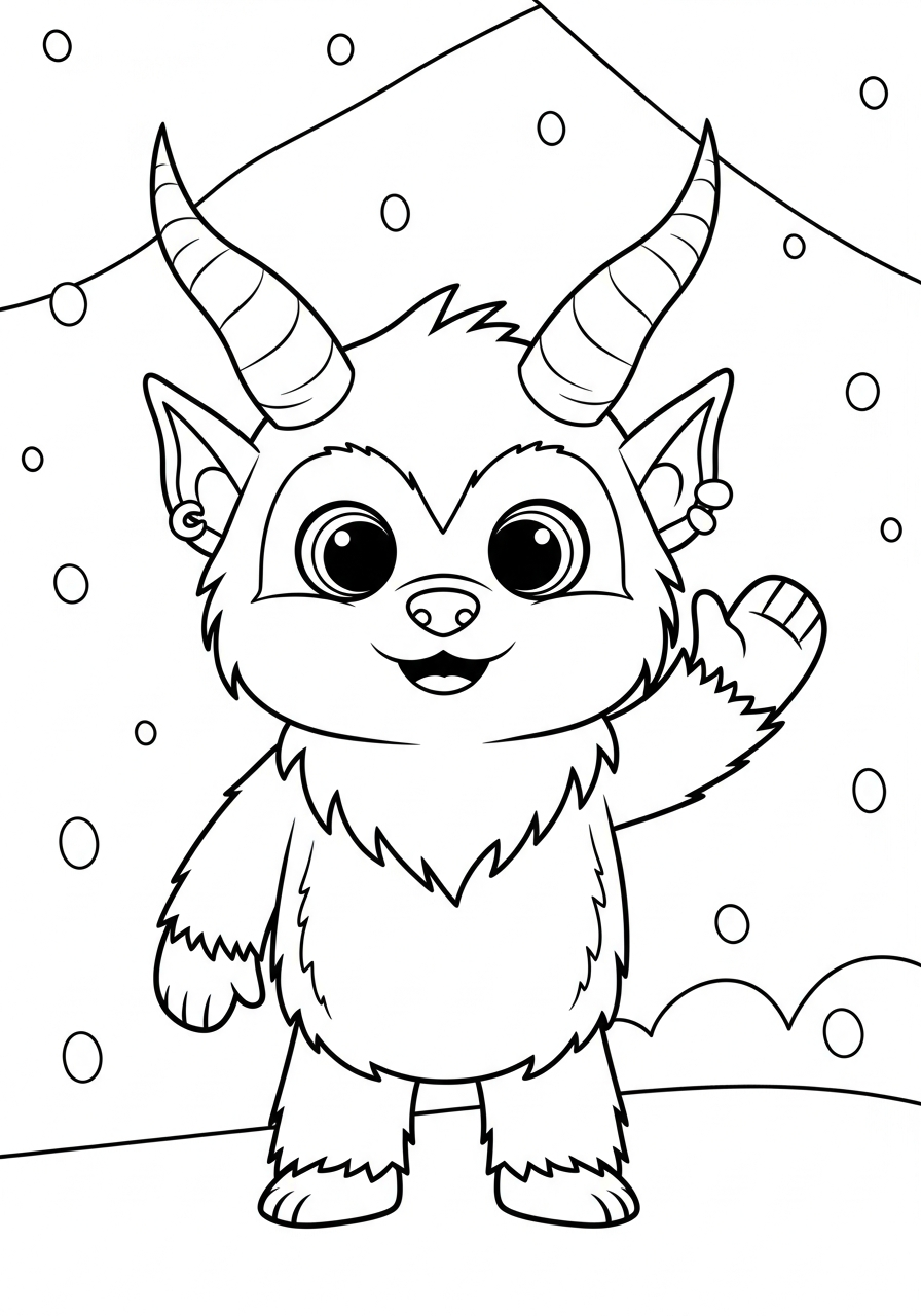 Krampus da colorare pdf gratis 1