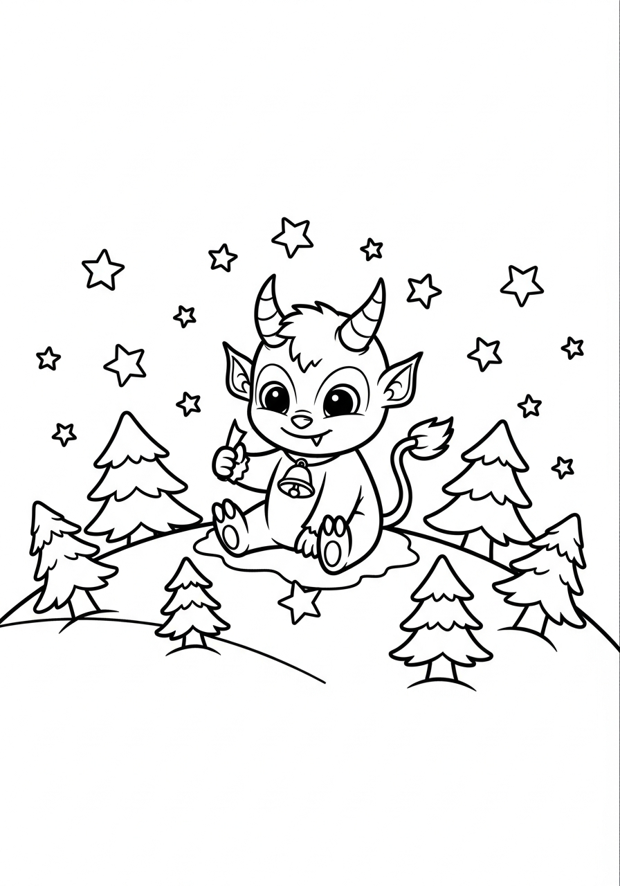 disegni da colorare Krampus da stampare