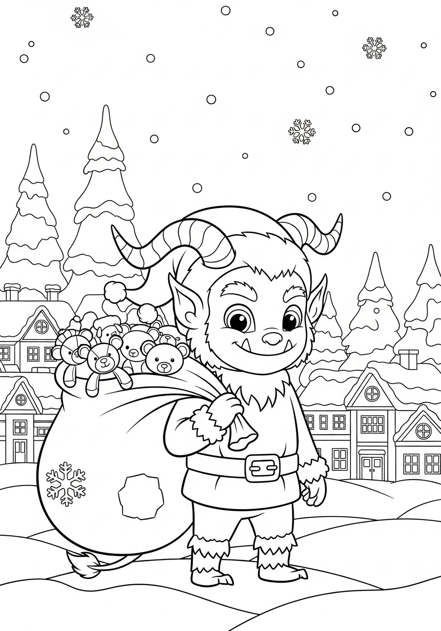 immagini di Krampus da stampare e colorare
