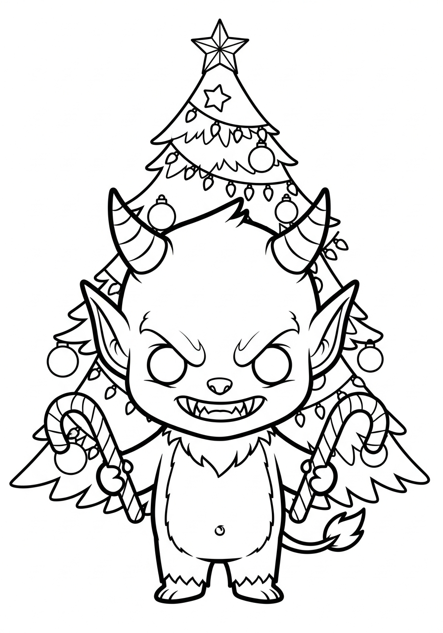 disegni di Krampus da colorare da stampare