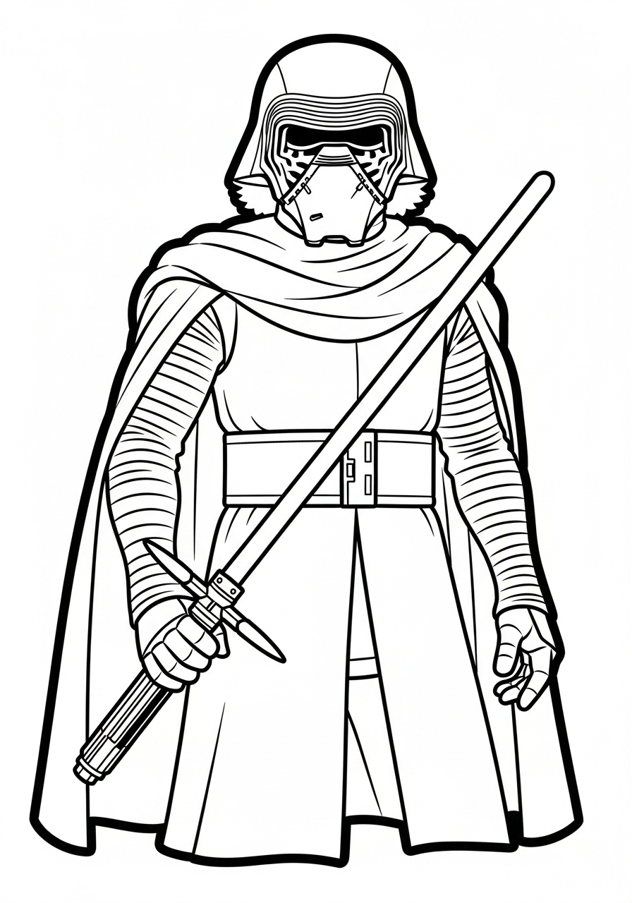 disegni di Kylo Ren da colorare