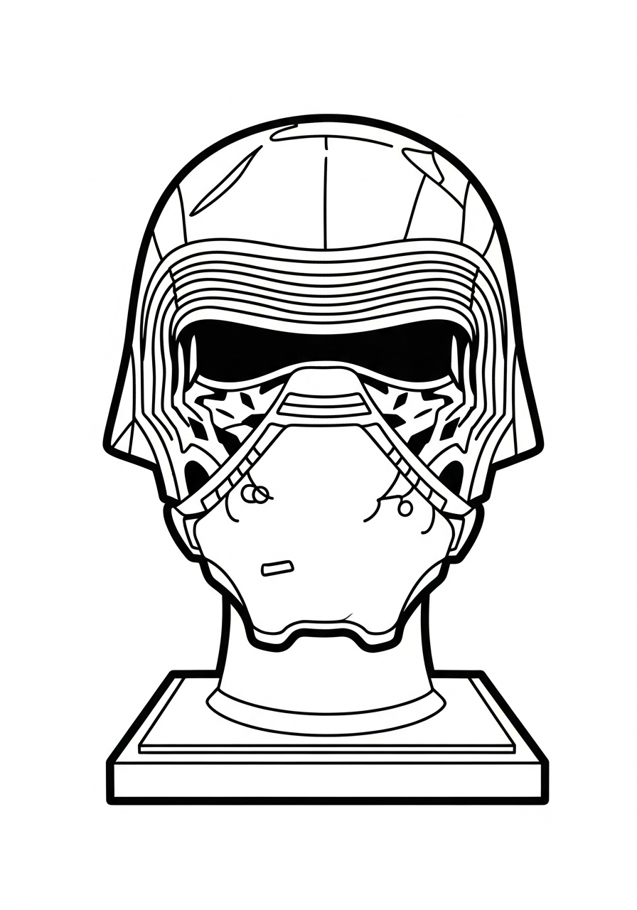 disegni Kylo Ren facili da colorare