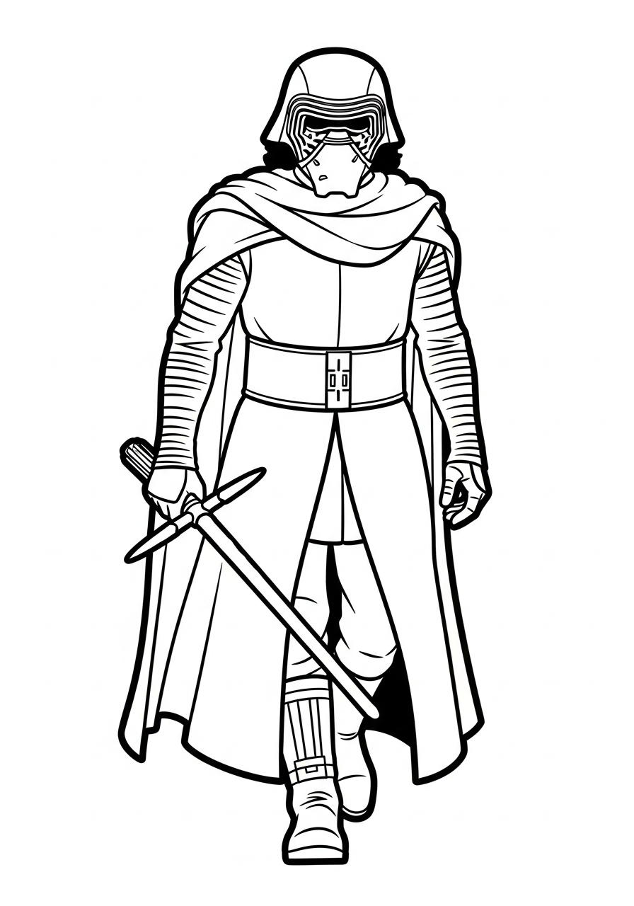 da colorare Kylo Ren disegno facile bambini